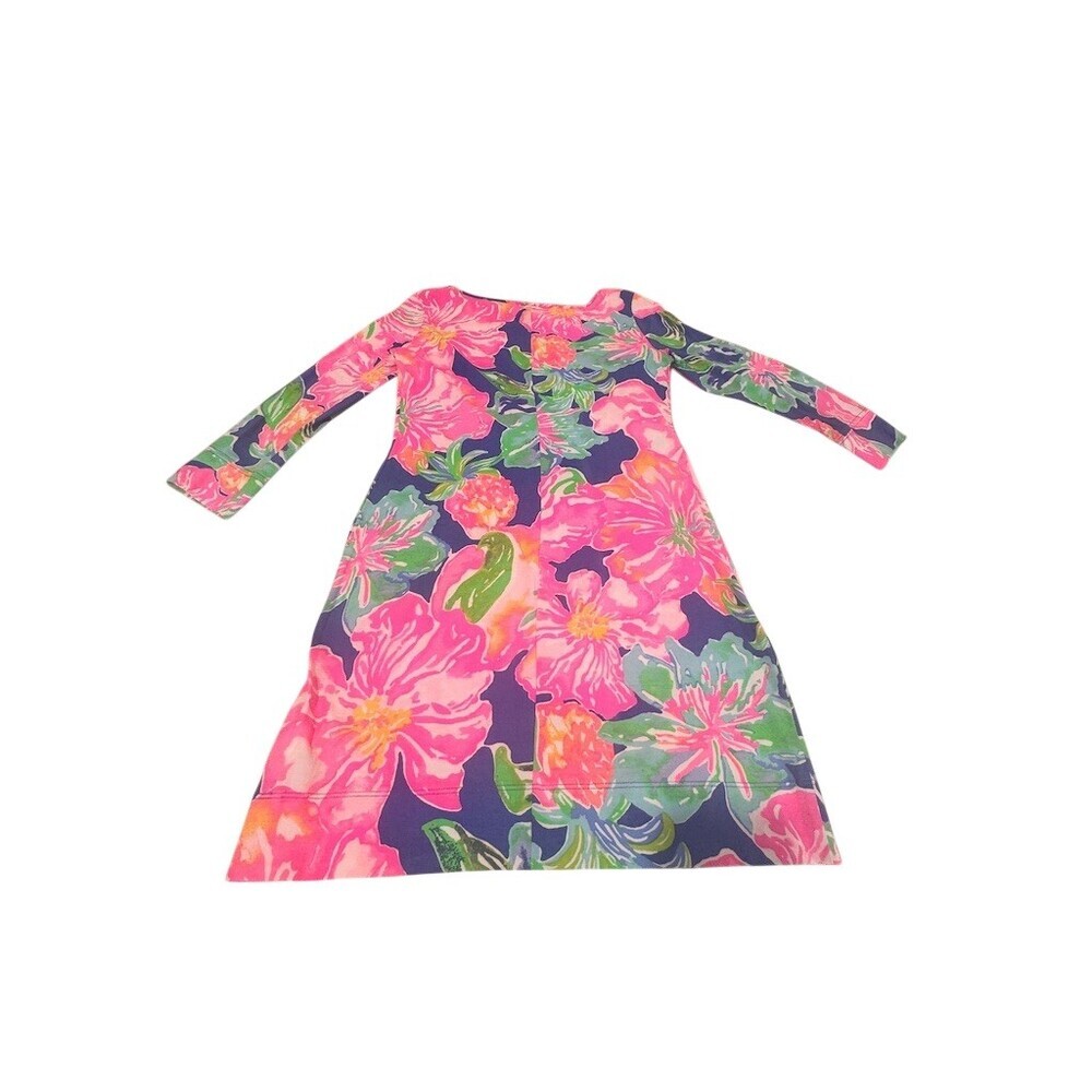 Lilly Pulitzer Marlowe Shift Dress Womens XS Pink Blue Tropical Lightweight - Picture 2 of 7